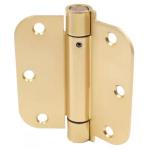 Everbilt 3-1/2 in. x 5/8 in. Radius Adjustable Spring Door Satin Brass