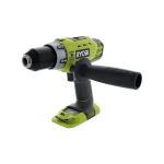 Ryobi P214 One+ 18 Volt Lithium Ion 1/2 Inch 600 Pound Torque Hammer Drill/Driver (Tool Only) with Handle (Non-Retail Packaging)