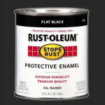 Rust-Oleum Stops Rust - 1 qt. Protective Enamel Flat Black Interior/Exterior Paint