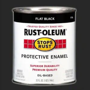 Rust-Oleum Stops Rust - 1 qt. Protective Enamel Flat Black Interior/Exterior Paint