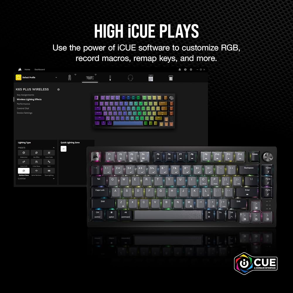 Corsair K65 Plus Wireless 75% RGB Mechanical Gaming Keyboard - Image 8