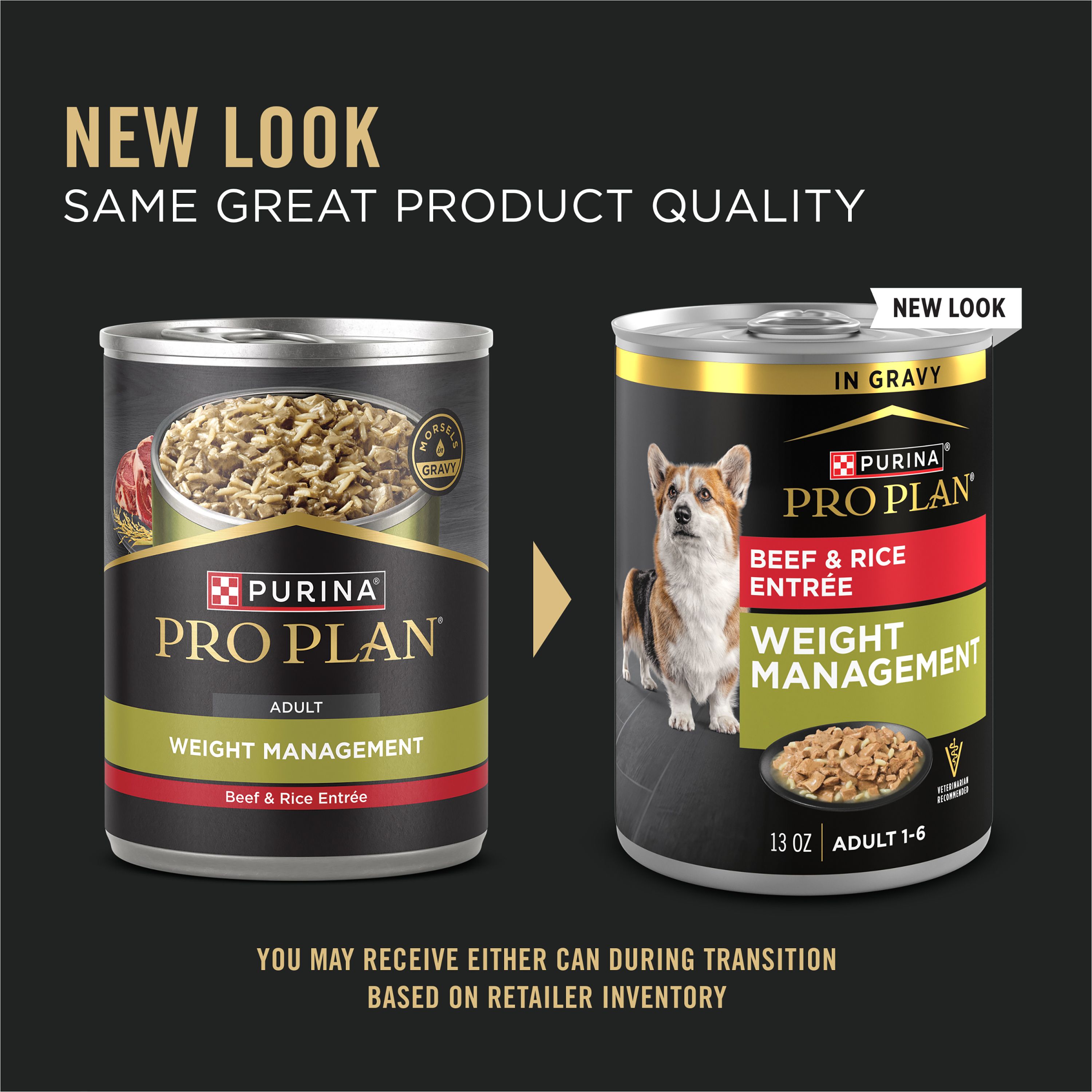 Purina Pro Plan Weight Management Adult Dog Wet Food - Beef & Rice Entree, - Image 3