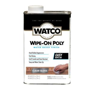 Watco Wipe-On Poly Finish,Quart,Satin