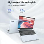 KUU 15.6" Laptop, Intel Celeron N5095, 16GB RAM, 512GB SSD, FHD, Backlit Keyboard, Silver