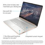 HP 15.6" (Athlon N3050, 4GB RAM, 128GB SSD), Win 10 S, Rose Gold + Mouse & Sleeve (15-ef1073wm)