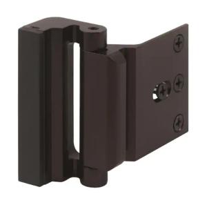 Prime-Line Door Reinforcement Lock, 3 in. Stop, Aluminum Construction, Bronze Anodizede Finish