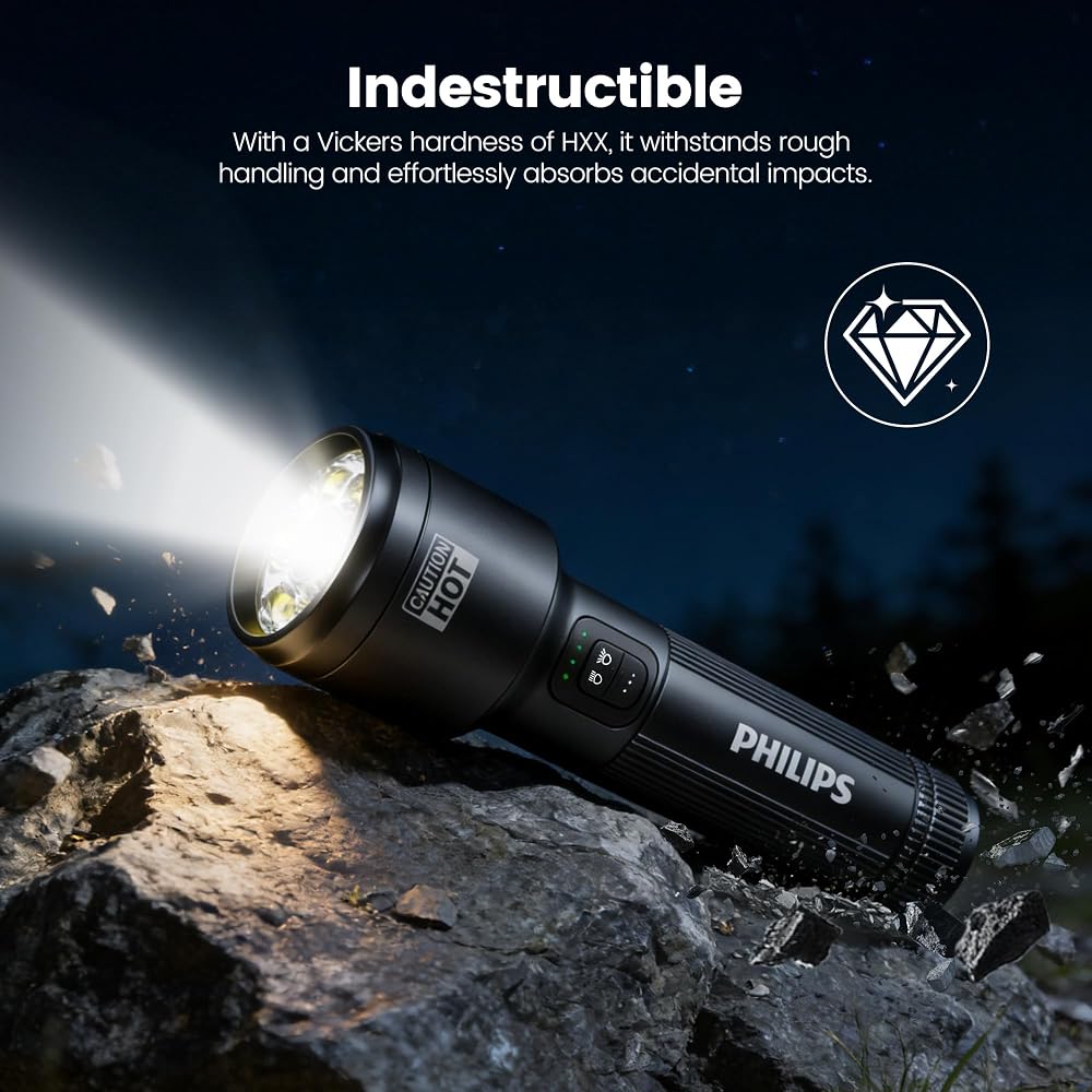 PHILIPS SFL2154 Rechargeable EDC Tactical Flashlight - Image 3