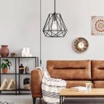 Globe Electric Dawson 1-Light Dark Bronze Plug-In or Hardwire Pendant Lighting with 15 ft. Cord(61107)
