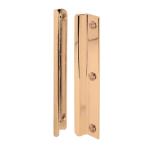 Prime-Line Constructed Latch Shield, For Swing-In Doors (1-set) 6 in. Bright Brass Steel