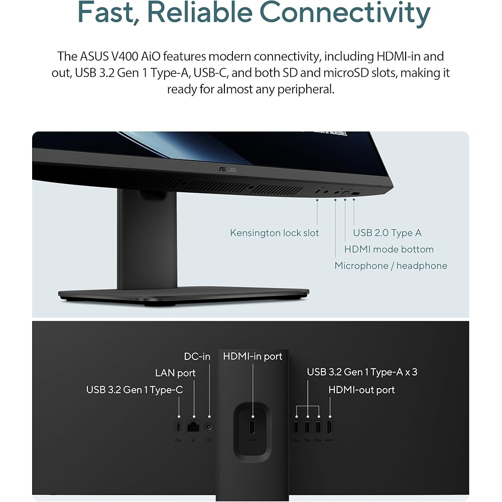 ASUS V470 All-in-One, 27” FHD Anti-Glare Touch Display, 16GB DDR5 RAM, 1TB SSD, Intel Core i5-13420H Processor - Image 7