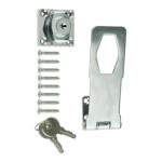 Everbilt 4-1/2 in. Key Locking Safety Hasp Chrome