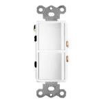 2-Function Rocker Combination Switch (120-Volt, 15 AMP(X2) White