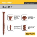 DECKMATE #9 x 3 in. Red Torx Flat-Head Wood Deck Screw (5 lbs. / 309-Piece) (115970)