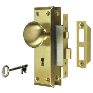 Defiant Brass Metal Satin Brass Knob Mortise Set (805414)