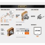 Defiant Freedom Satin Nickel Keyed Entry Door Lever (32LEX200B)