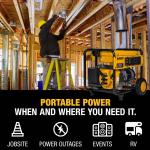 DEWALT 6500 Watt Manual Start Gas Powered Portable Generator with Idle Control, Covered Outlets and CO Protect