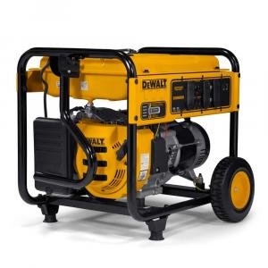 DEWALT 6500 Watt Manual Start Gas Powered Portable Generator with Idle Control, Covered Outlets and CO Protect