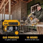 DEWALT 6500 Watt Manual Start Gas Powered Portable Generator with Idle Control, Covered Outlets and CO Protect