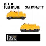 DEWALT20V 3.0Ah MAX Compact Lithium-Ion Battery Pack (2 Pack) 