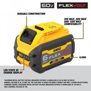 DEWALTFLEXVOLT 20V/60V 6.0Ah MAX Lithium-Ion Battery Pack