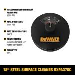 DEWALT Universal 18-Inch Surface Cleaner for Cold Water Pressure Washers (Up to 3700 PSI Rate)