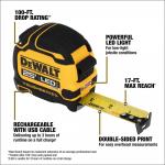 DEWALT Tape Measure 25 ft. with Rechargeable LED Light