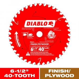 DIABLOFinish Trim 6-1/2in. x 40-Tooth Circular Saw Blade for Wood 