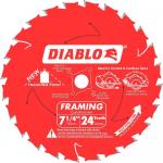 DIABLO Tracking Point Framing Saw Blade for Wood 7-1/4in. x 24-Teeth