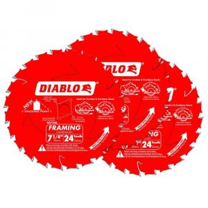 DIABLO 7-1/4 in. x 24-Tooth Framing Tracking Point Circular Saw Blade (3-Pack)