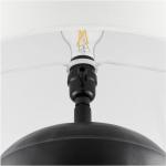 Hampton Bay 23.75 in. Prestwick Black Artisan Ceramic Table Lamp with White Linen Bell Shade