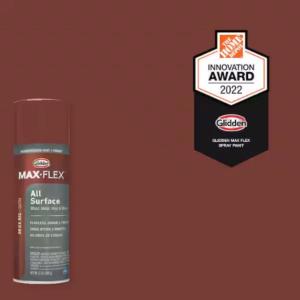 GLIDDEN MAX FLEX -12 oz. Satin Brick Red Interior/Exterior All Surface Spray Paint and Primer