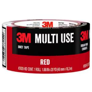 3M - 1.88 in. x 20 Yds. Multi-Use Red Colored Duct Tape (1 Roll)