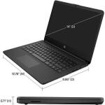 HP 14, Celeron N4120, 4GB RAM, 128GB eMMC, HD Display, Win 11 S, Jet Black (14-dq0761dx)