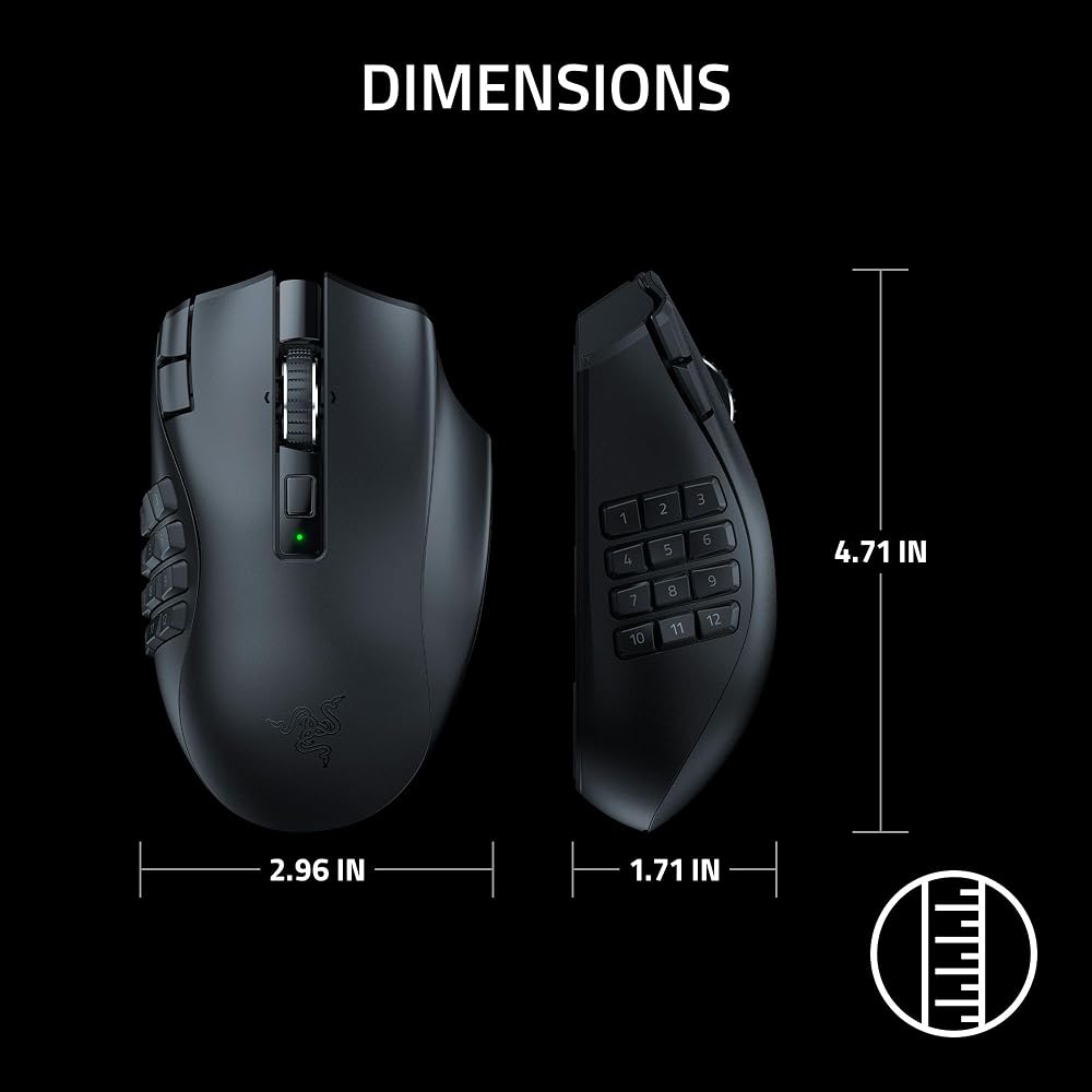 Razer Naga V2 HyperSpeed Wireless MMO Gaming Mouse - Image 6