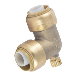 SharkBite 3/4 in. Brass 90-Degree Push-to-Connect Elbow Fitting with Drain #U5256LFA