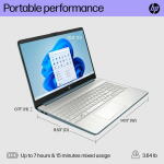 HP 15.6" FHD Laptop, i7-1165G7, 16GB RAM, 512GB SSD, Spruce Blue, Windows 11 Home