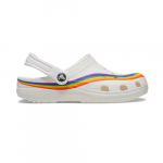 Crocs Unisex Classic Rainbow Dye Clog White/Multi Size M5/W7