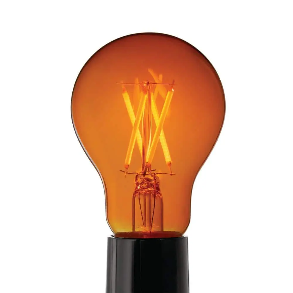 EcoSmart 40-Watt Equivalent A19 Dimmable Filament Orange Colored Glass LED Light Bulb - 1 Pack