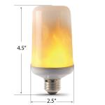 EcoSmart 3-Watt Equivalent T60 Cylinder Flame Effect Design E26 Medium Base LED Light Bulb Amber 1-Pack (C/FLAME2/LED/ESM)