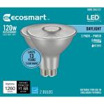 EcoSmart 120-Watt Equivalent PAR38 Dimmable Flood LED Light Bulb Daylight (2-Pack) (A20PR38120WES52)