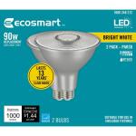EcoSmart 90-Watt Equivalent PAR38 Dimmable Flood LED Light Bulb Bright White (2-Pack) (A20PR3890WESD32)