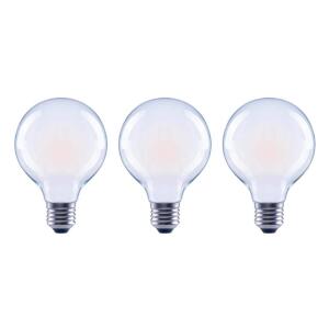 EcoSmart 60-Watt Equivalent G25 Globe Dimmable ENERGY STAR Filament LED Frosted Vintage Light Bulb Soft White 3-Pack (FG-03393)