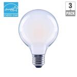 EcoSmart 60-Watt Equivalent G25 Globe Dimmable ENERGY STAR Filament LED Frosted Vintage Light Bulb Soft White 3-Pack (FG-03393)