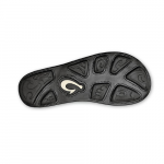 Olukai Men's Mea Ola Leather Beach Sandals M Black/Black Size 9