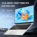 KUU 15.6" Laptop, Celeron, 8GB RAM, 256GB SSD, FHD IPS, Windows 11