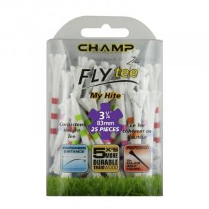 Champ Fly Tee 3.25" White 25CT Tees