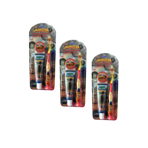 Oral Fusion Monster Toothbrush Travel Set 3pc