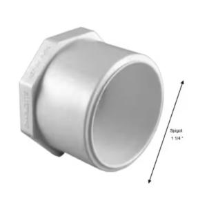 Charlotte 1"- 1/4" Pvc Plug MPT