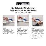 Everbilt 1 in. Solvent x 1 in. Solvent Schedule 40 PVC Ball Valve (VBVP40E5B)