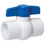 Everbilt 1 in. Solvent x 1 in. Solvent Schedule 40 PVC Ball Valve (VBVP40E5B)
